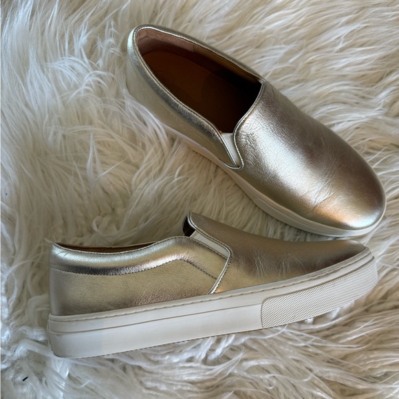 Tory Burch Metallic Gold Slip-On Shoes - Picture 3 of 7